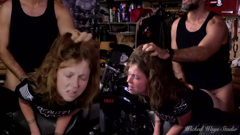 Biker-Babe lässt mich ihren perfekten Arsch ficken, beugt sich über mein Motorrad, schmerzt Sperma, Amateur, Porno, Blowjob, Teenager, Anal, Sex